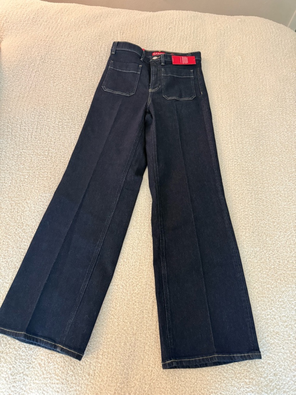 SPANX Authentic 360 Wide-Leg Jeans in Dark Navy